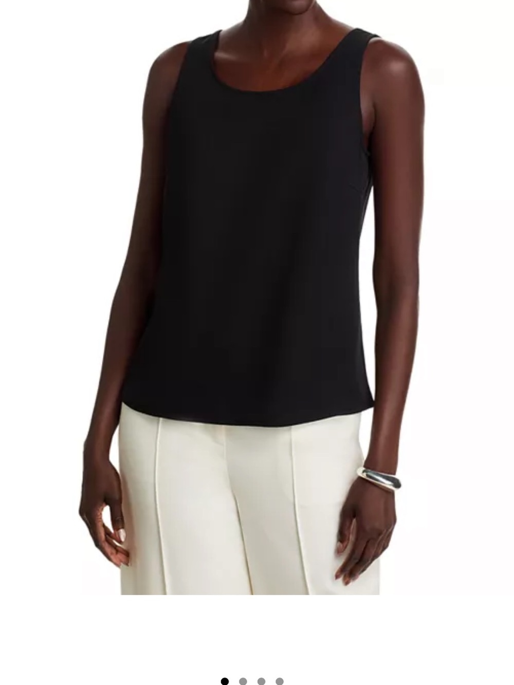 Misook Scoop Neck Sleeveless Black Women's Tank Top size medium.